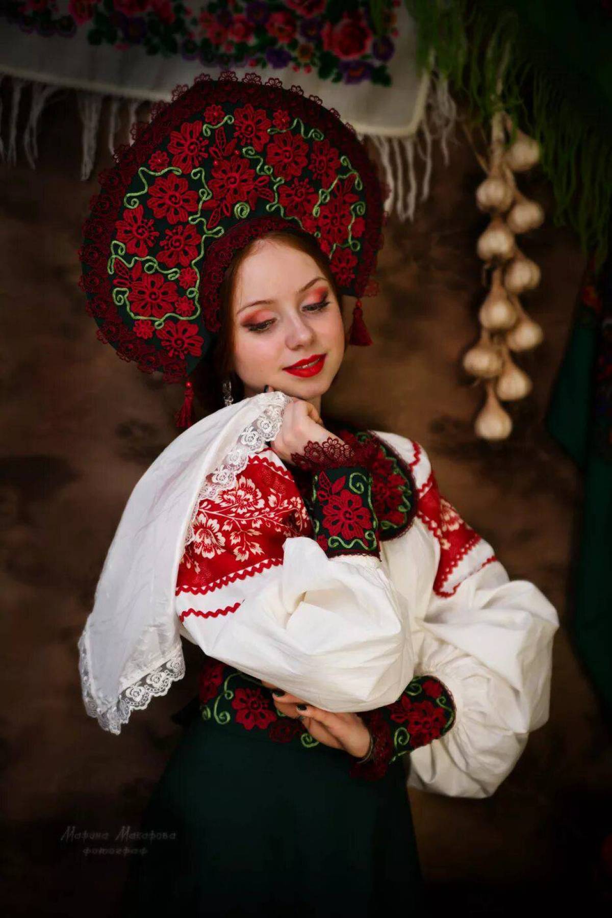 Women in Slavic costumes underwear in San Diego